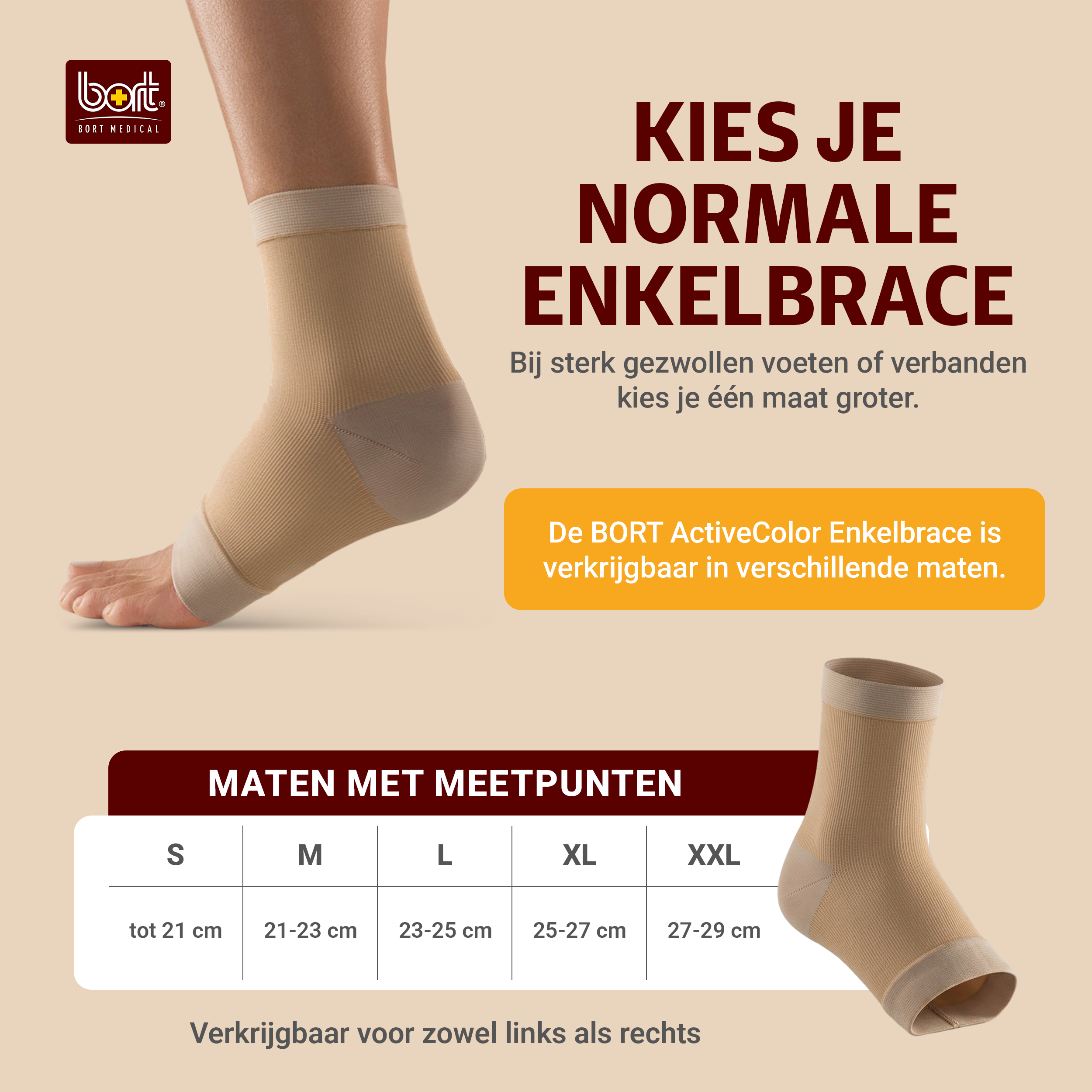 BORT ActiveColor - enkelbandage