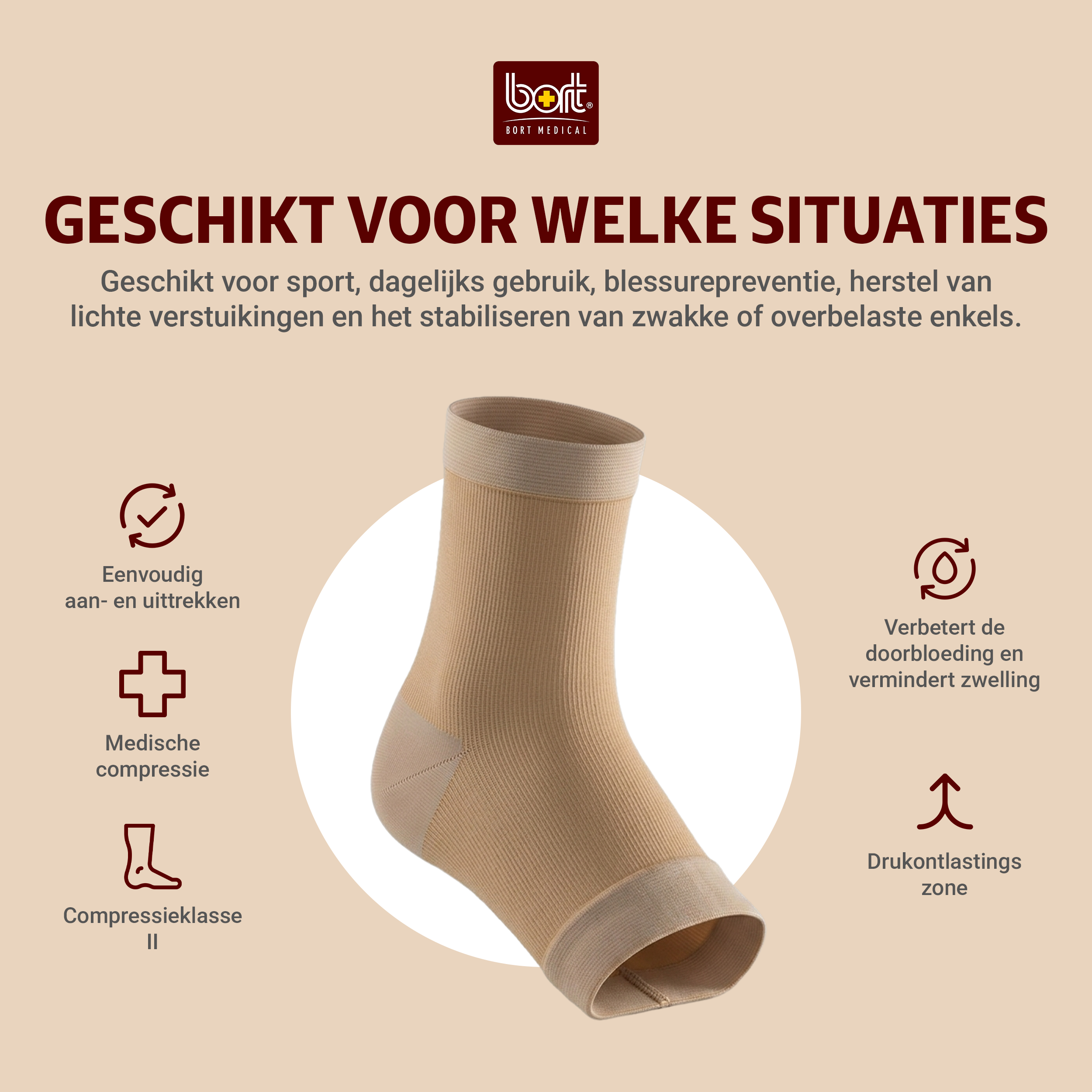 BORT ActiveColor - enkelbandage
