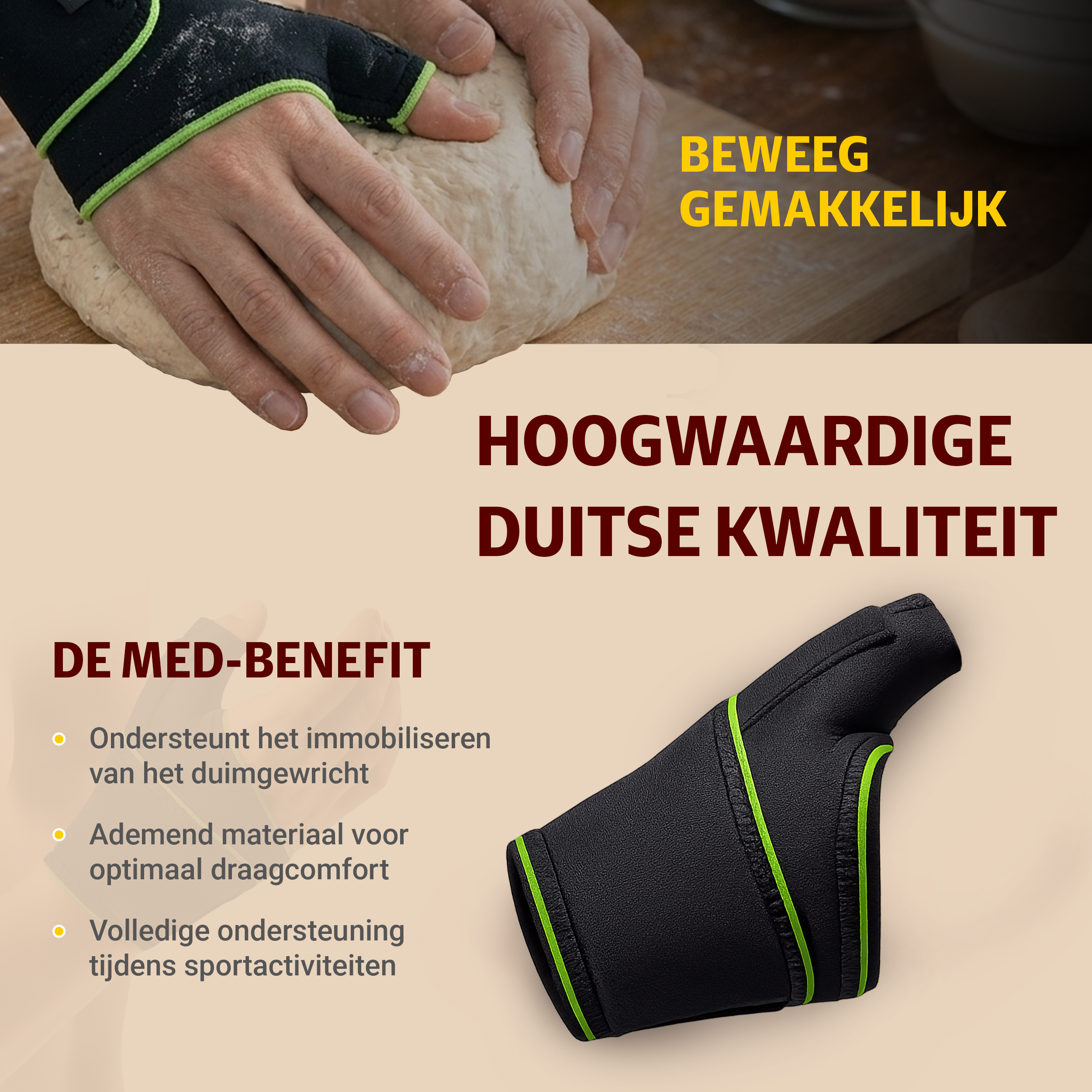 Bort Duimbrace - Activecolor Sport, ondersteuning en stabilisatie duim