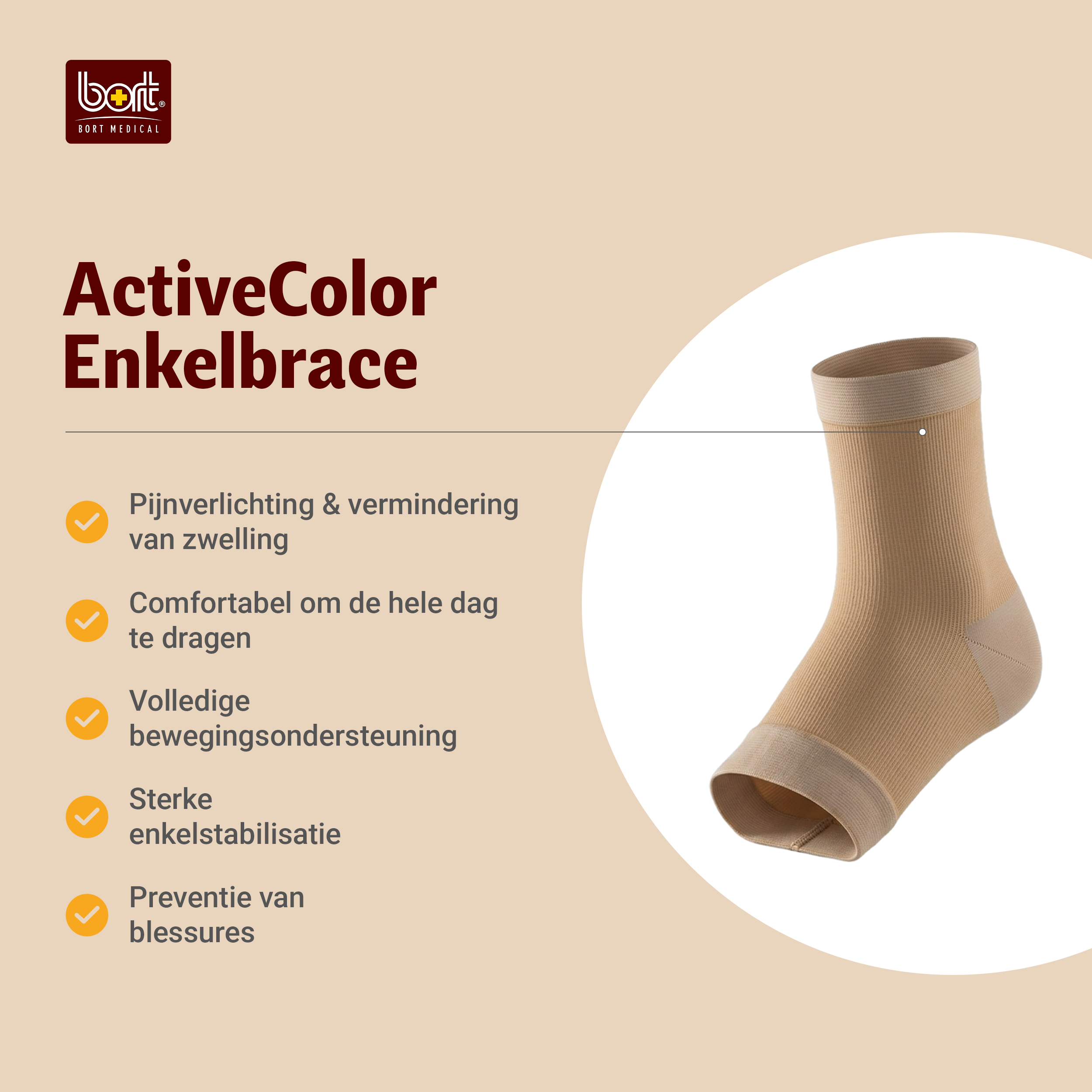 BORT ActiveColor - enkelbandage