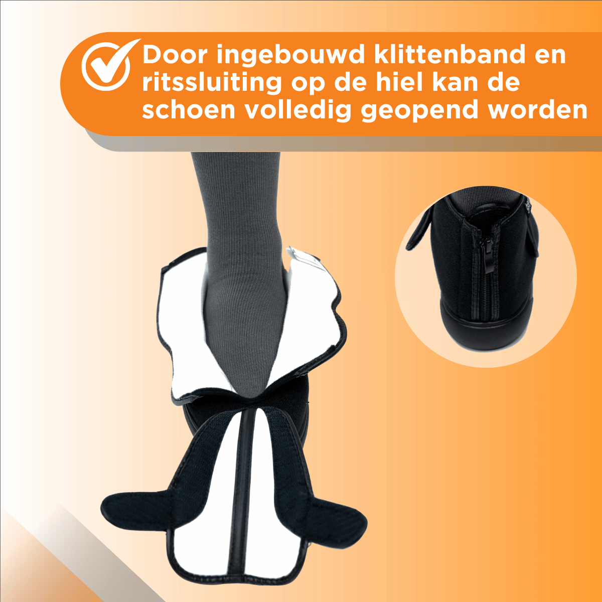 BORT BASIC Verbandschoenen Comfort met Ritssluiting en Klittenbandsluiting