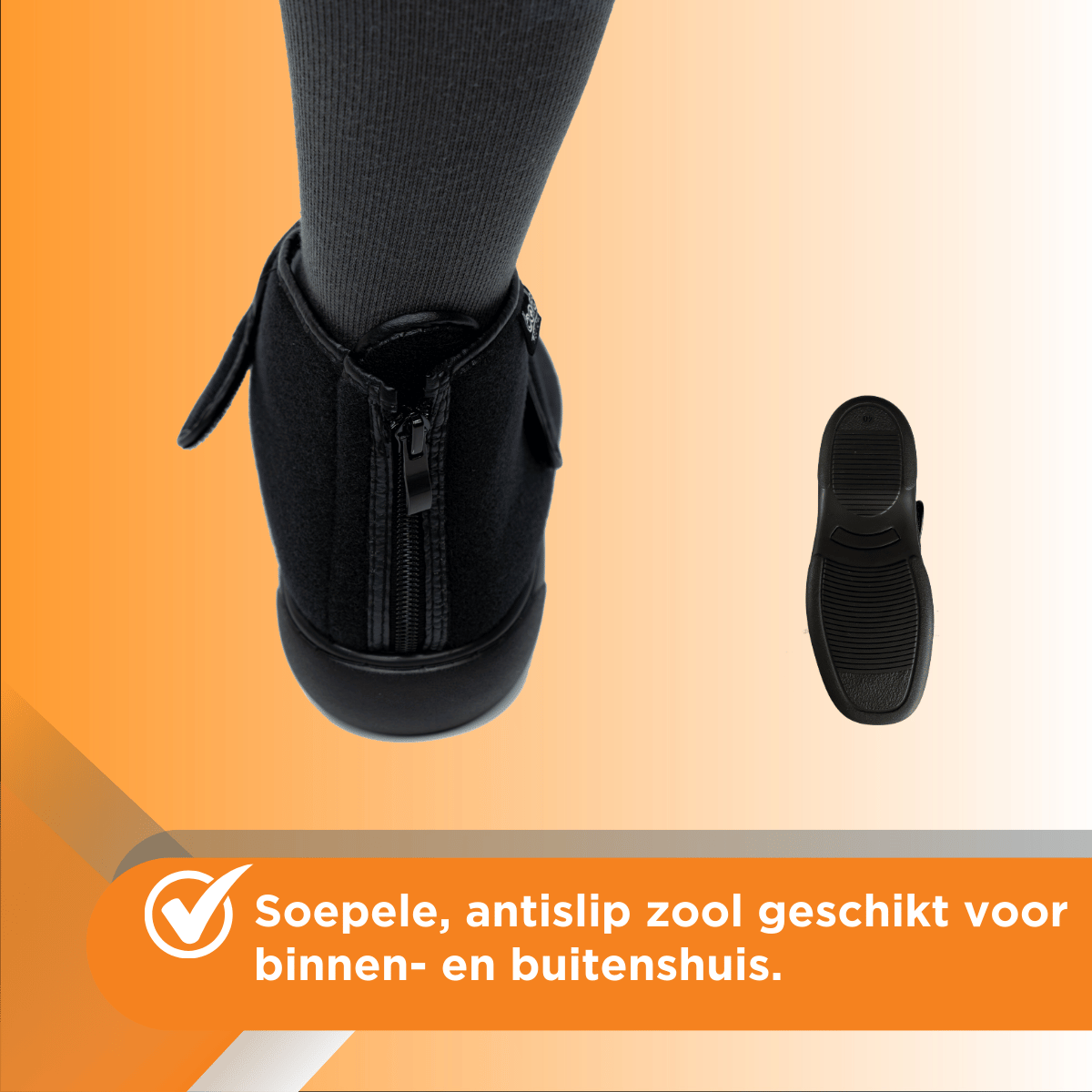 BORT BASIC Verbandschoenen Comfort met Ritssluiting en Klittenbandsluiting