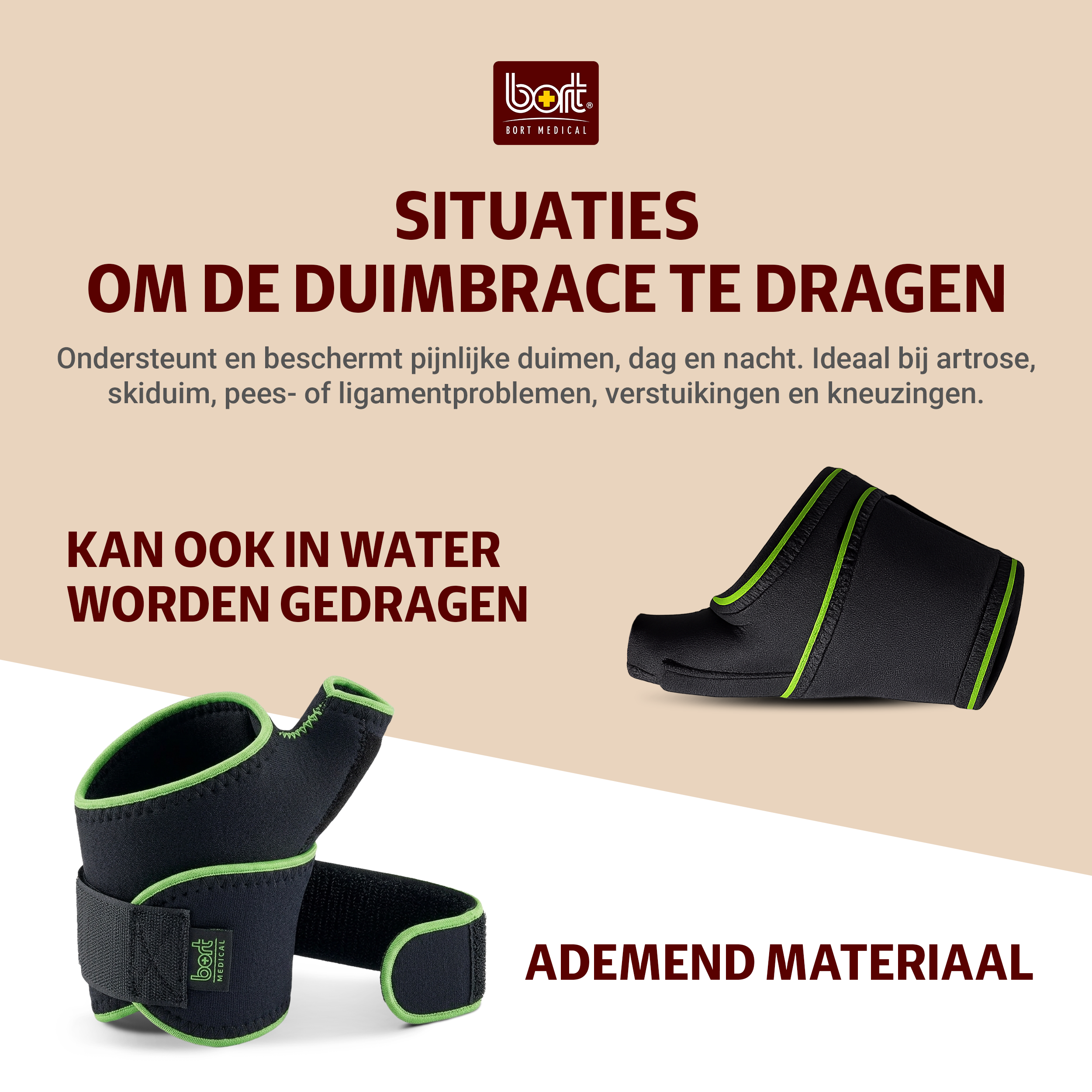 Bort Duimbrace - Activecolor Sport, ondersteuning en stabilisatie duim
