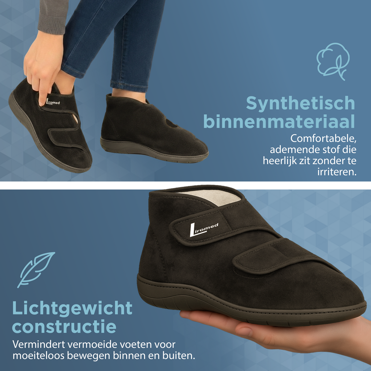 Liromed Emmen verbandschoen hoog met scheerwol — afbeelding 7
