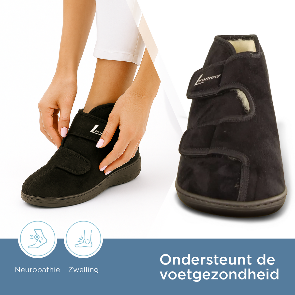 Liromed Emmen verbandschoen hoog met scheerwol — afbeelding 8